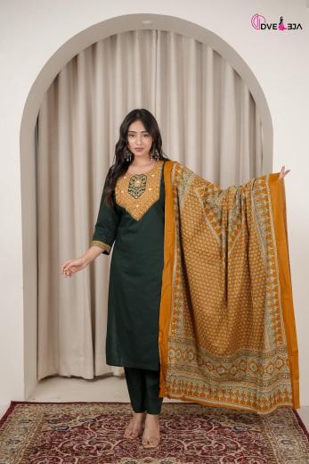 Dveeja sadhana 3pcs wholesale lucknowi chikan kurtis